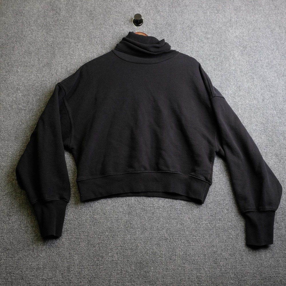 AGOLDE Sweater Womens Small‎ Black Balloon Sleeve Turtleneck Pullover Cotton